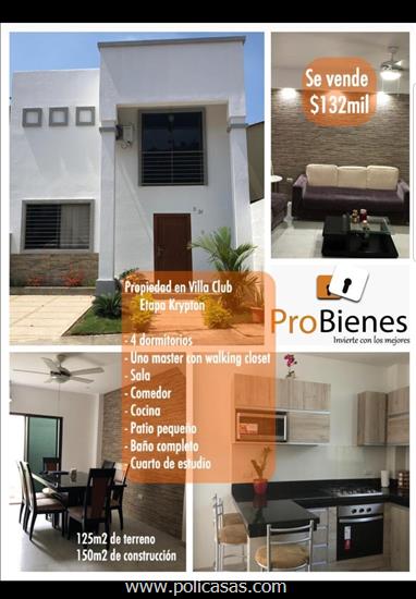 Casa en venta en Guayaquil Urbanización Villa Club  Etapa Krypton